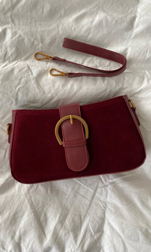 Shae Suede Shoulder Bag