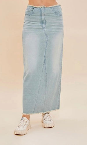 Brea Washed Denim Maxi