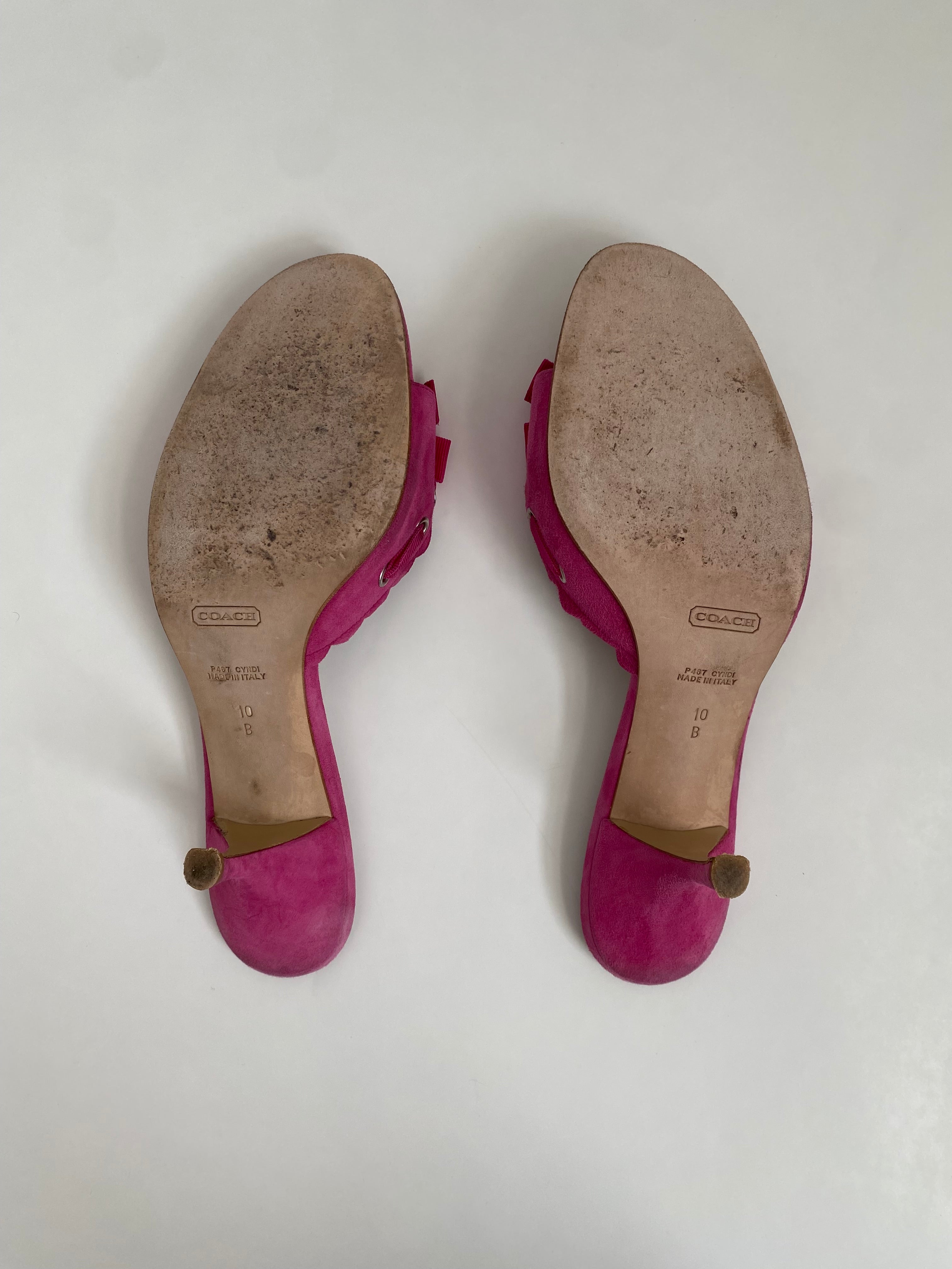 Coach Cyndi Kid Suede Fuchsia | US 10