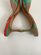 Jimmy Choo Brown Tropical Floral Kitten Heel EU 37 | US 7