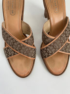 Coach Dede Mini Logo Heeled Mule | US 6.5