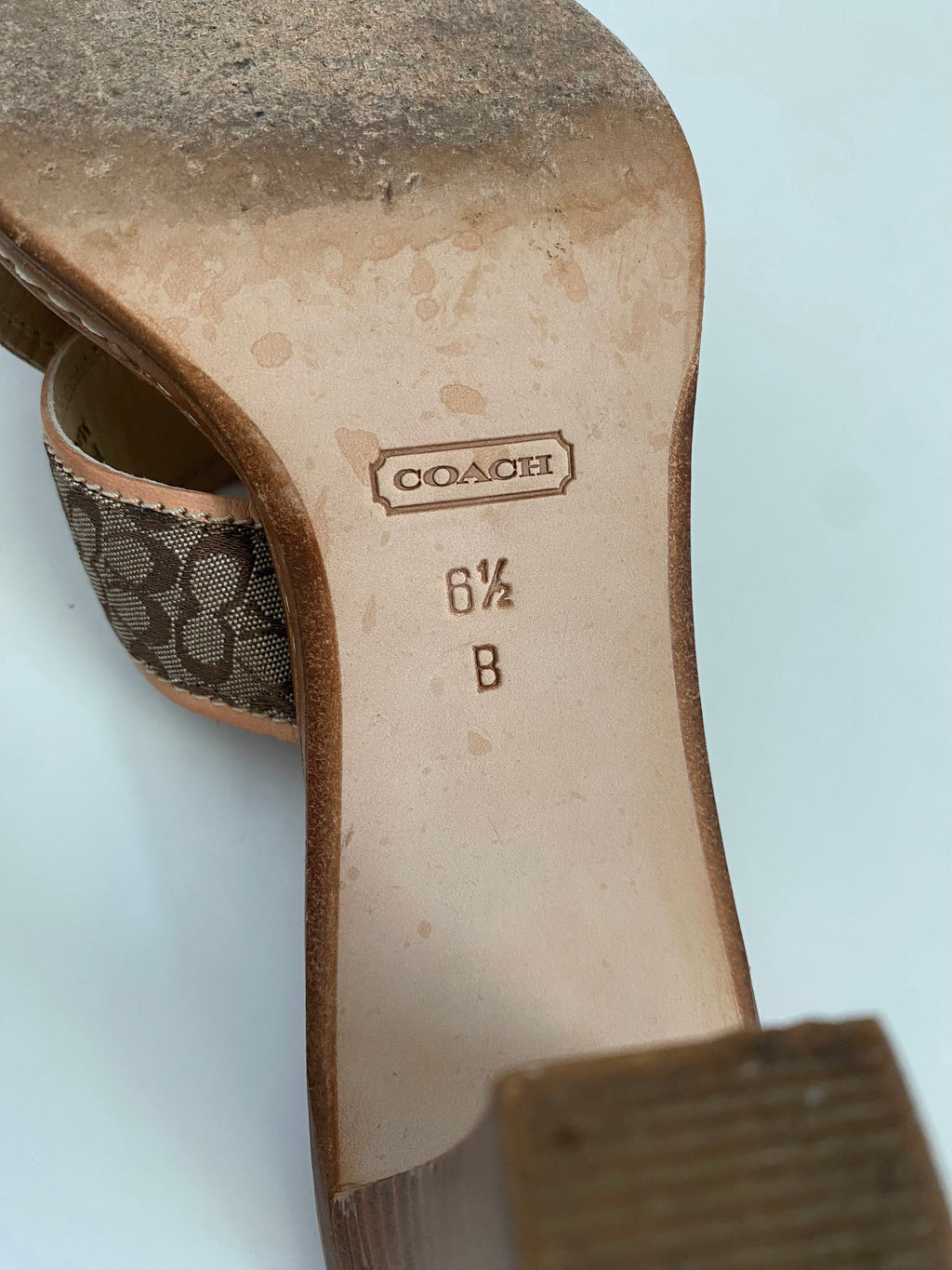 Coach Dede Mini Logo Heeled Mule | US 6.5