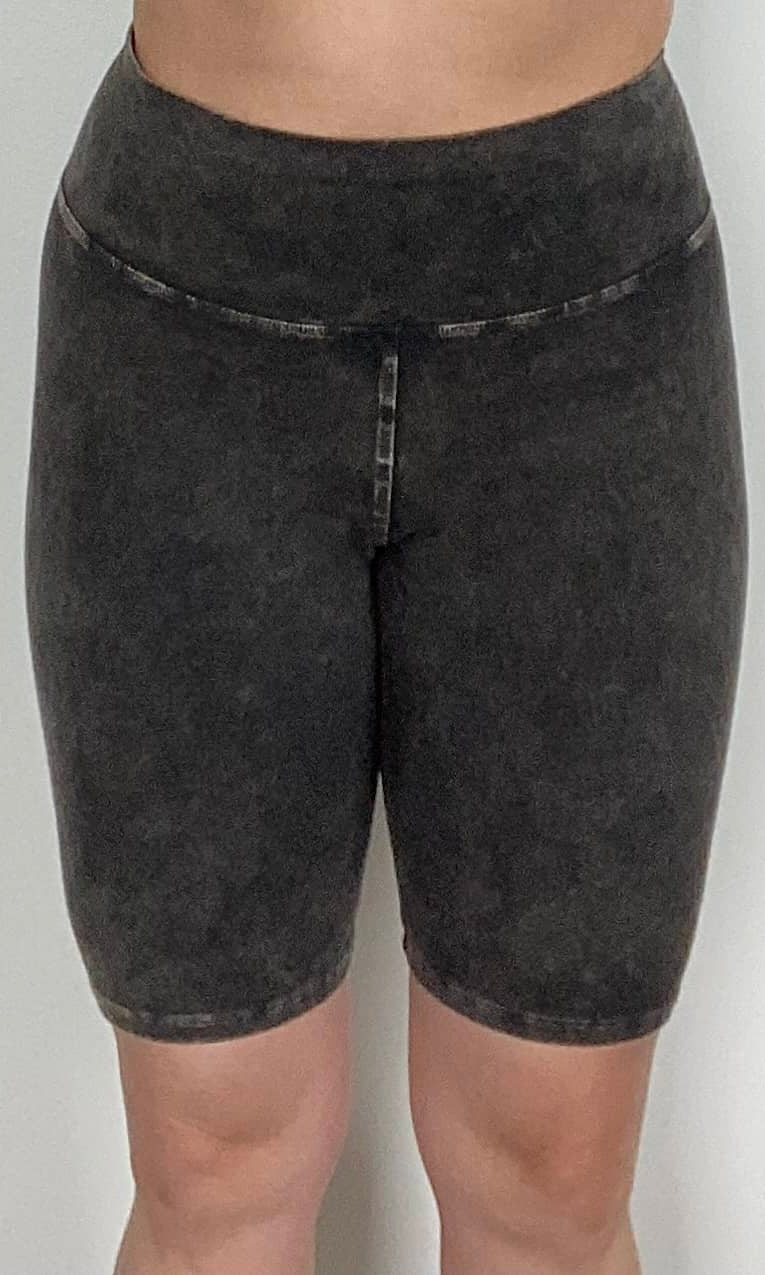 Mineral Wash Biker Shorts