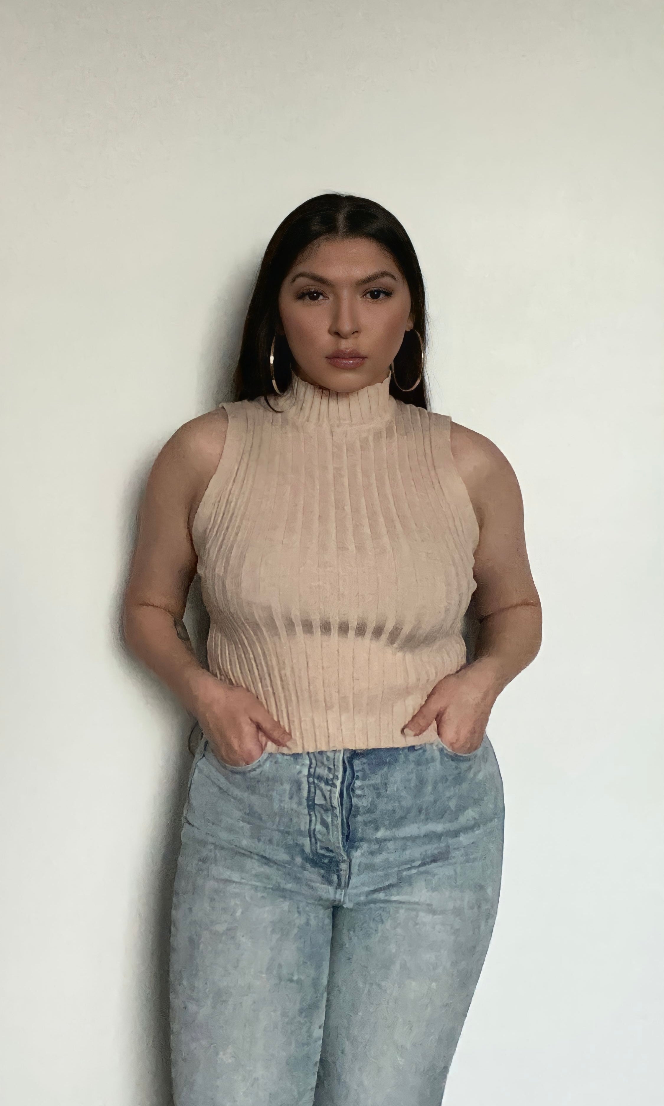 Camiseta de cuello alto Olivia