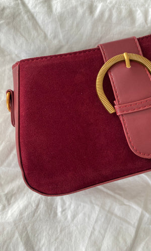 Shae Suede Shoulder Bag
