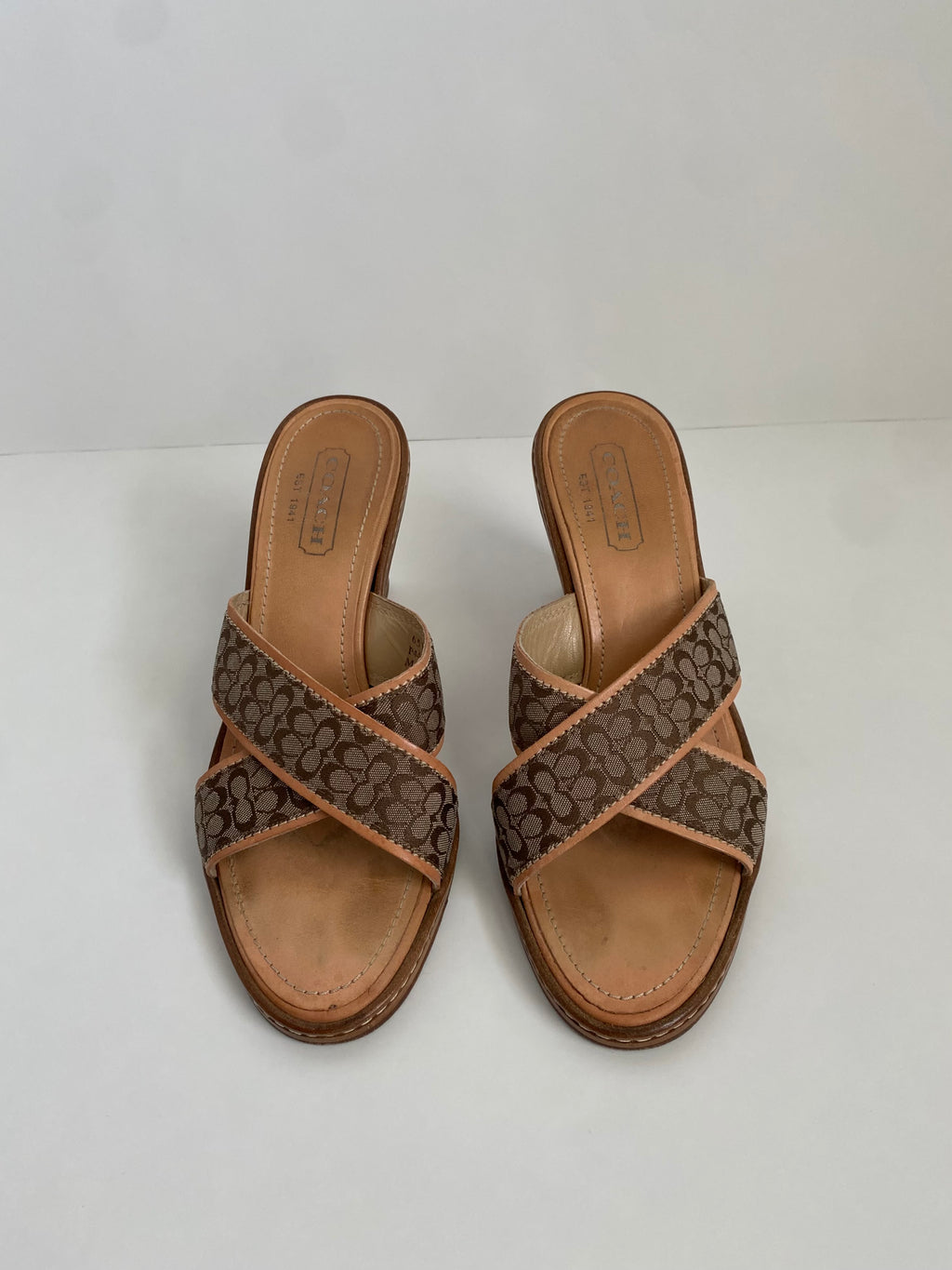 Coach Dede Mini Logo Heeled Mule | US 6.5