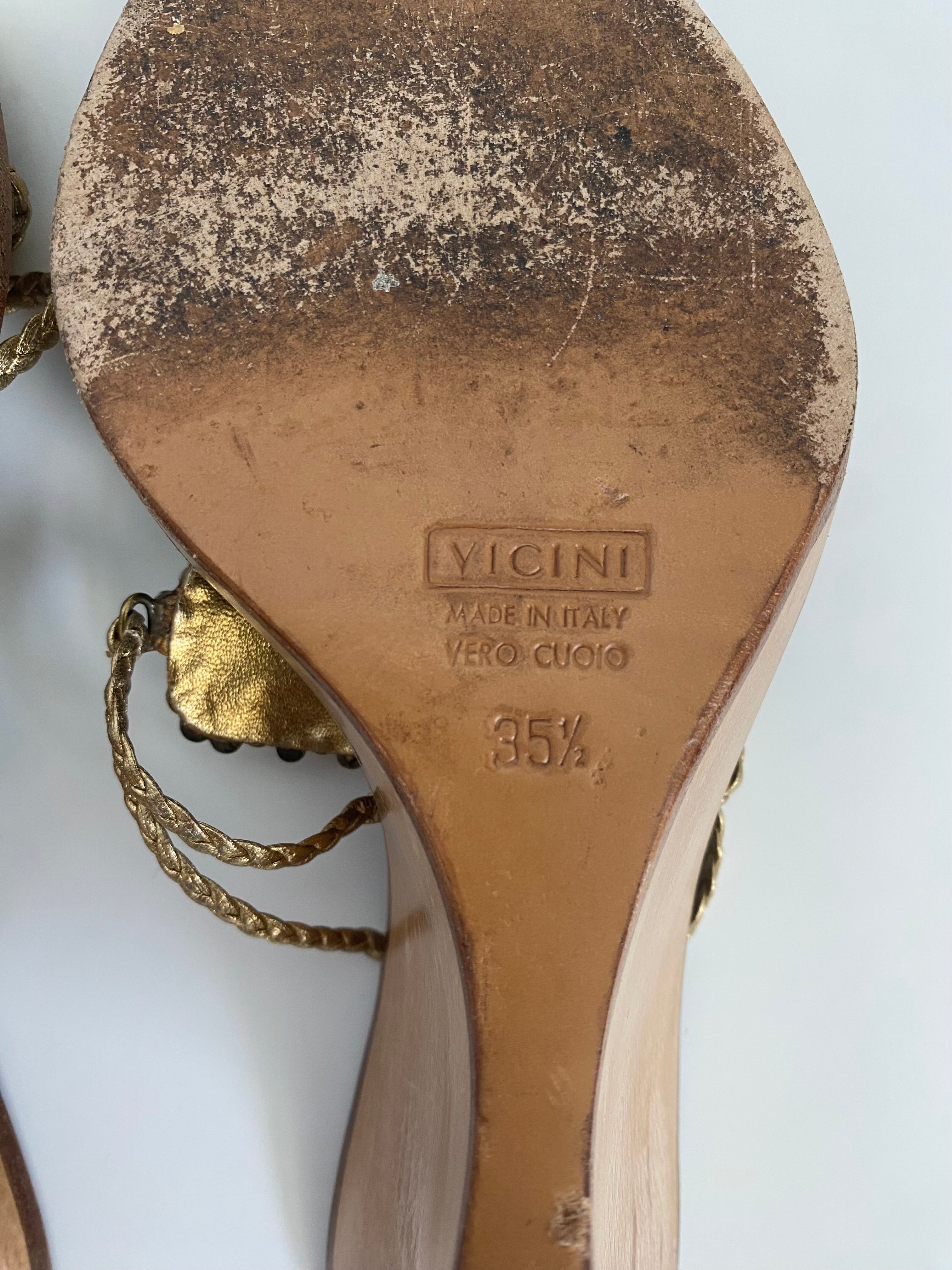 Giuseppe Zanotti Green Jeweled Wedge | US 5.5/ EU 35.5