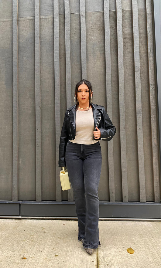 Ride Or Die Cropped Leather Jacket