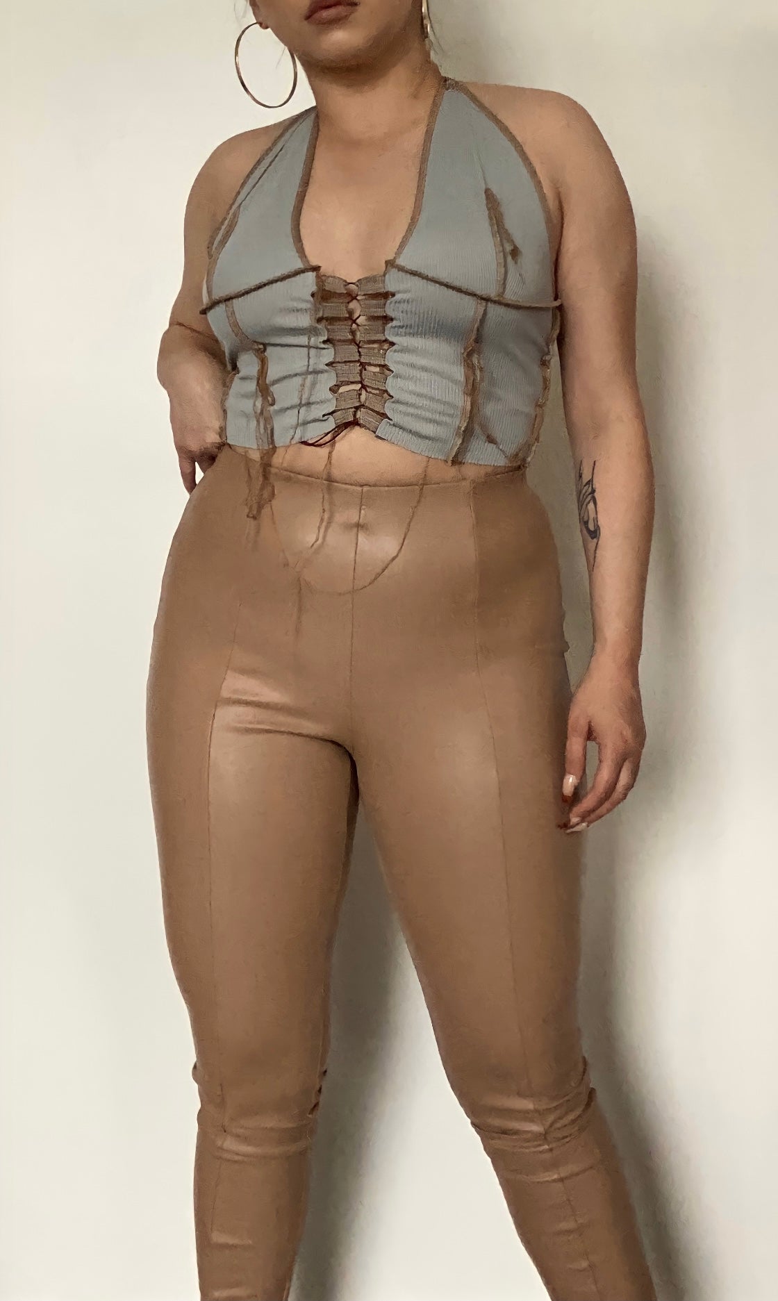 Leggings de cuero Cass